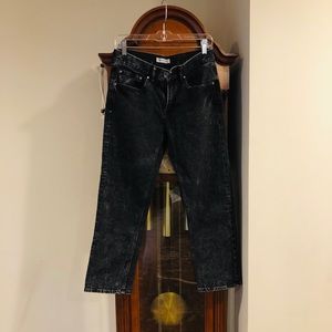 Banana Republic black bleached jeans, boyfriend 26